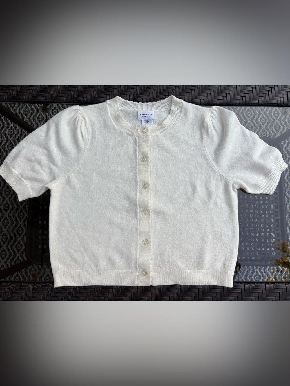 Song Of Style By Aimee Song Short Sleeve Knit Cardigan Size XS